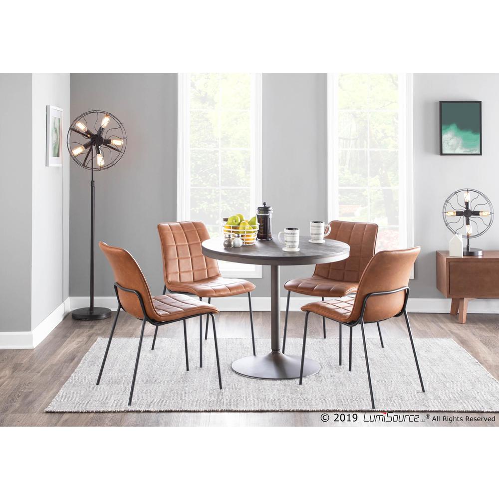 Antique Metal, Espresso Bamboo Dakota Dining Table