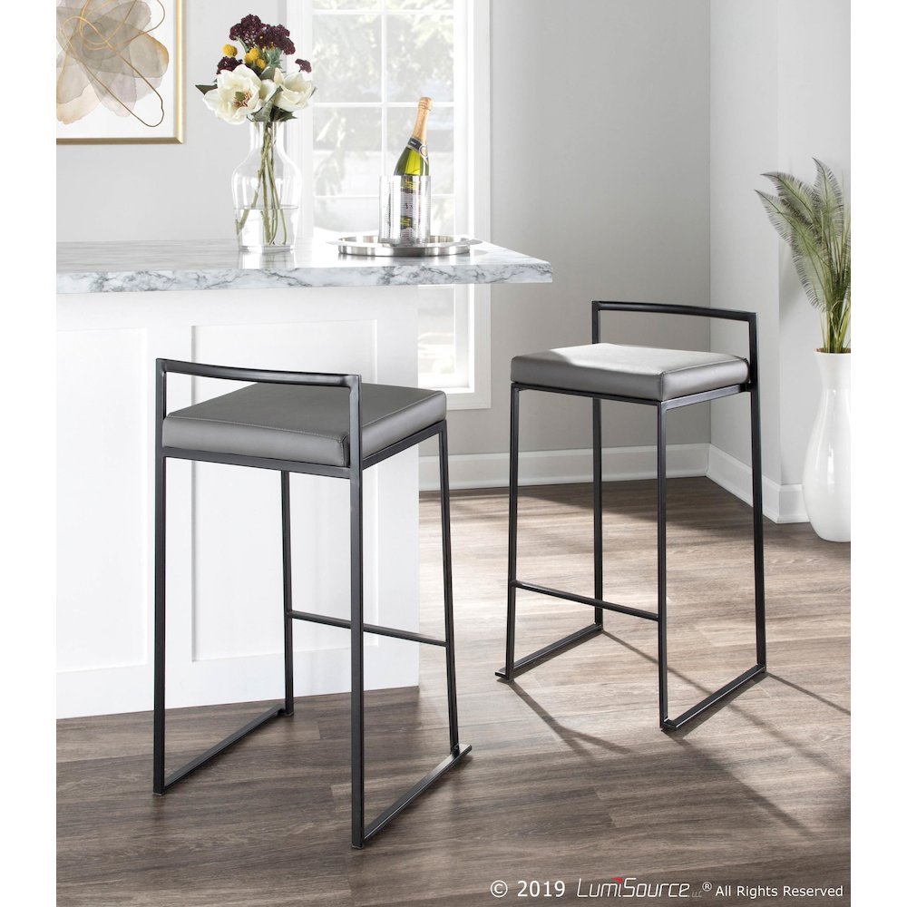 Fuji Stacker 26" Fixed-Height Counter Stool - Set of 3