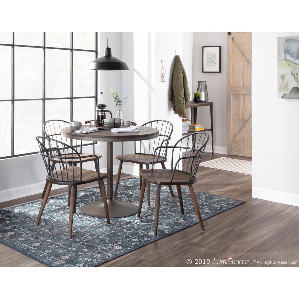 Brown Riley Accent/Dining Chair with Arms - Set of 2