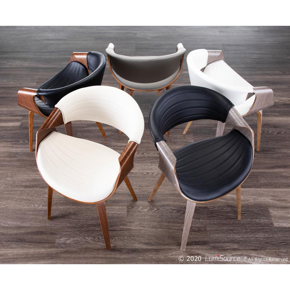 Walnut Wood, Cream PU Symphony Chair