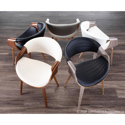 Walnut Wood, Cream PU Symphony Chair