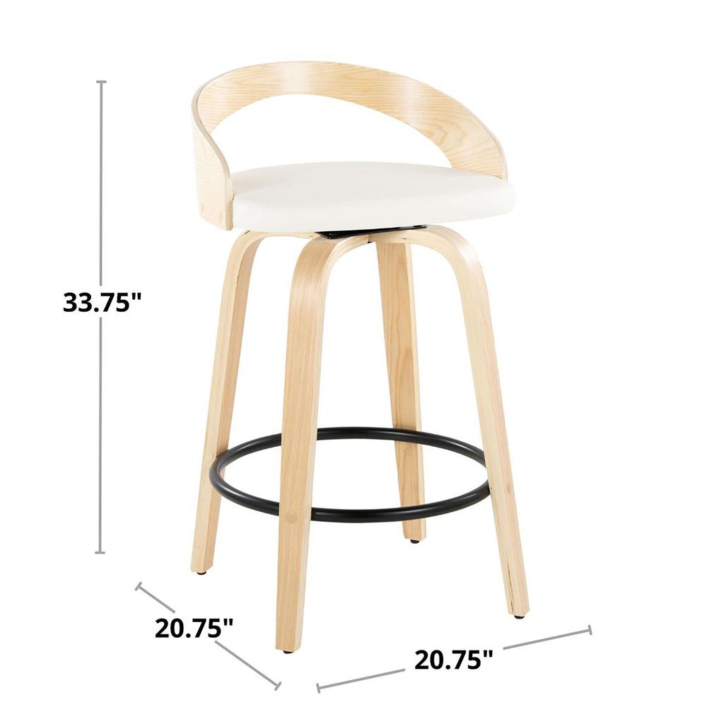 Brown Grotto 26" Fixed-Height Counter Stool - Set of 2