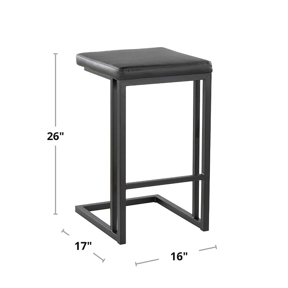 Roman 26" Fixed-Height Counter Stool - Set of 2