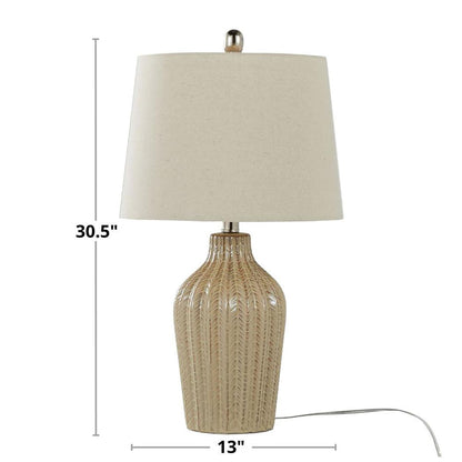 Grey Rockwell 23" Ceramic Table Lamp - Set of 2