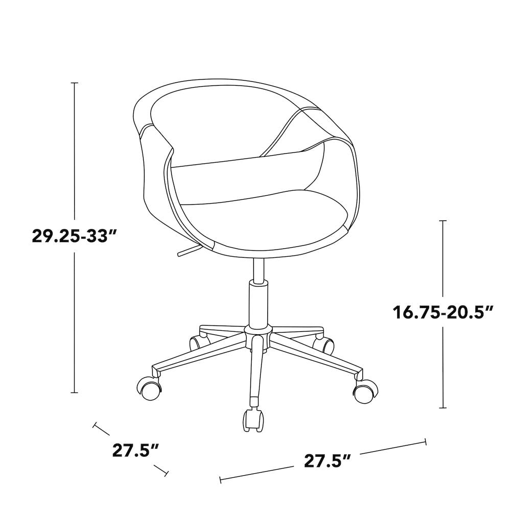 Curvo Upholstered 5-Star Task Chair