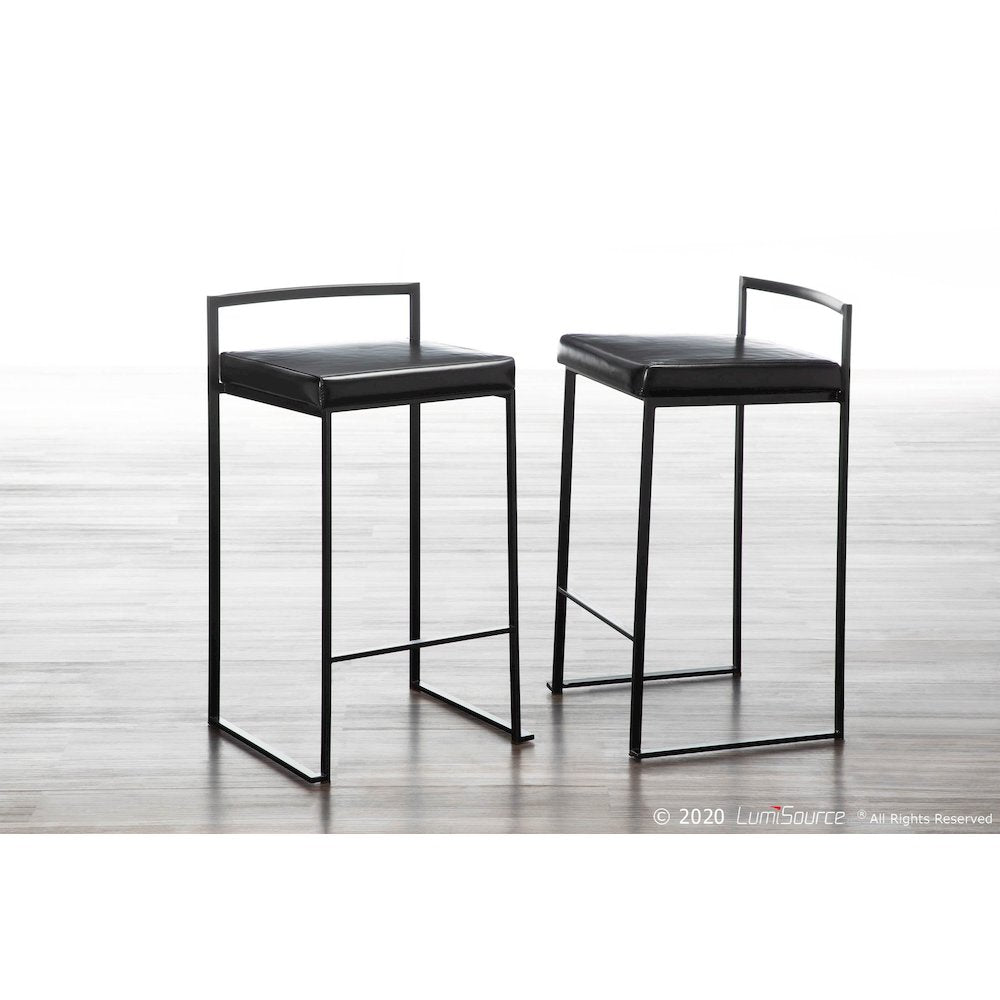 Fuji Stacker 26" Fixed-Height Counter Stool - Set of 3