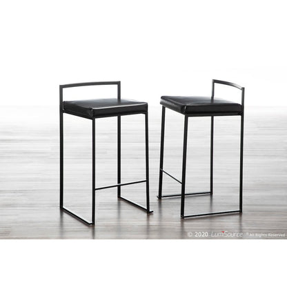 Fuji Stacker 26" Fixed-Height Counter Stool - Set of 3