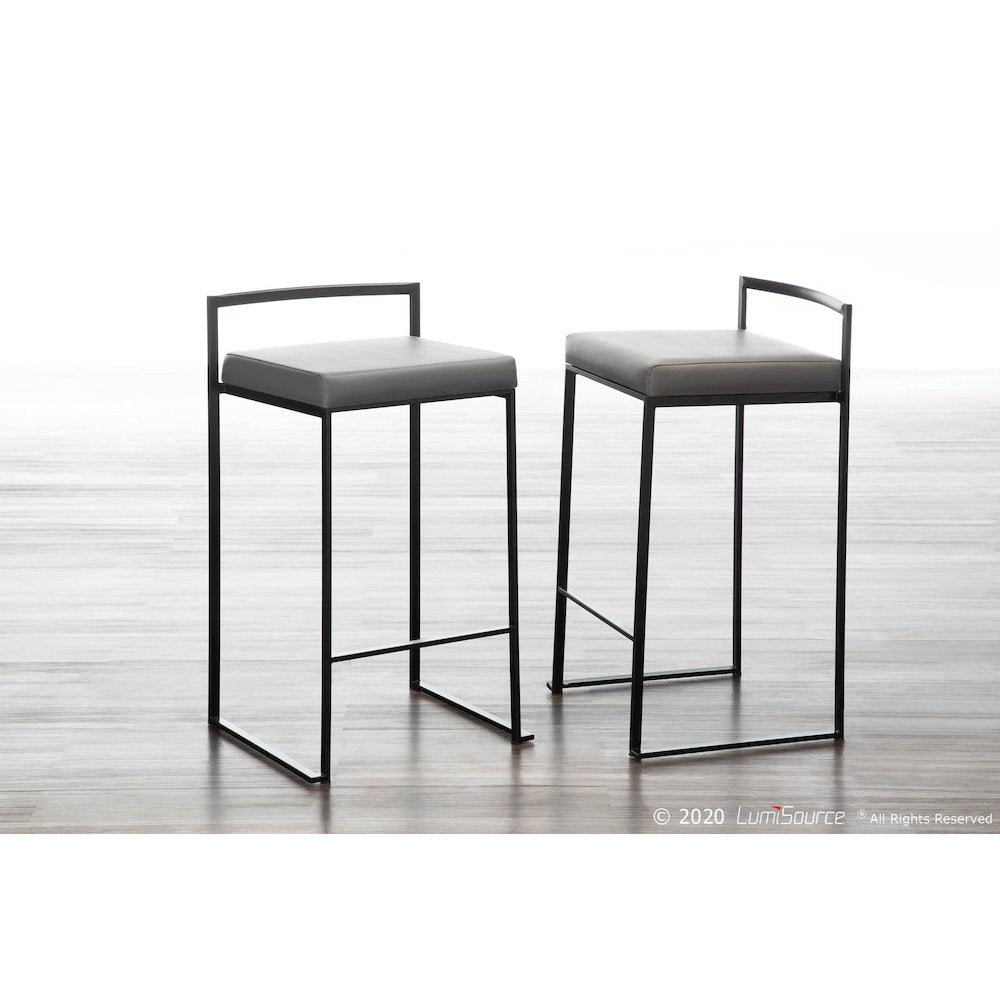 Fuji Stacker 26" Fixed-Height Counter Stool - Set of 3