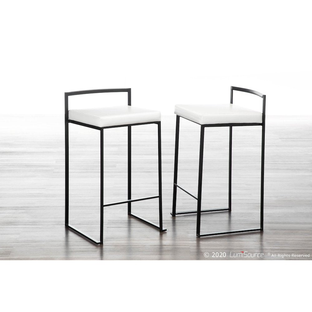 Fuji Stacker 26" Fixed-Height Counter Stool - Set of 3