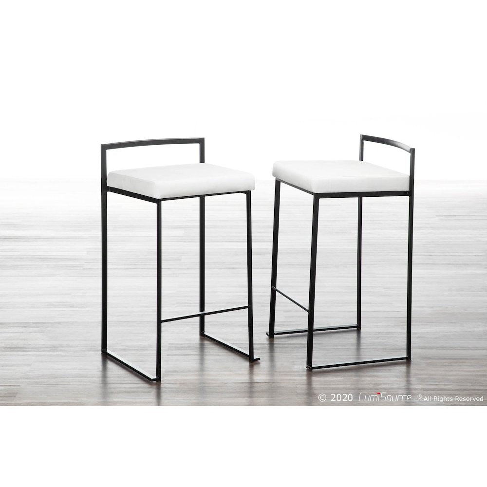 Fuji Stacker 26" Fixed-Height Counter Stool - Set of 3