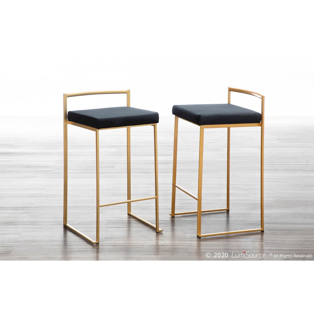Fuji Stacker 26" Fixed-Height Counter Stool - Set of 3