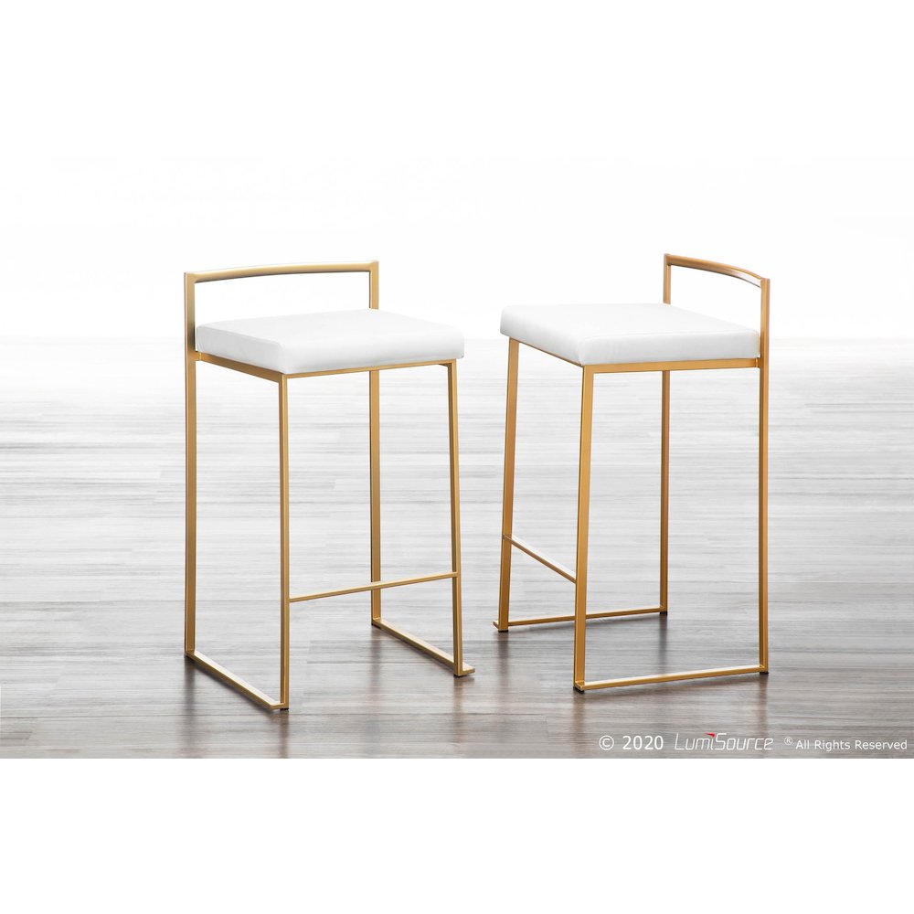 Fuji Stacker 26" Fixed-Height Counter Stool - Set of 3