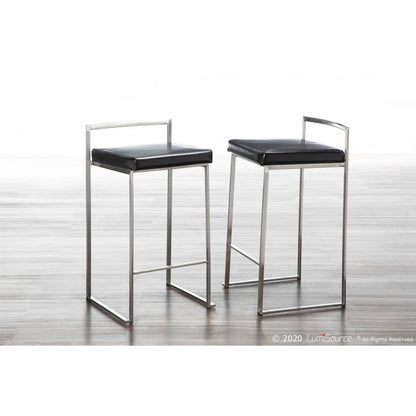 Fuji Stacker 26" Fixed-Height Counter Stool - Set of 3