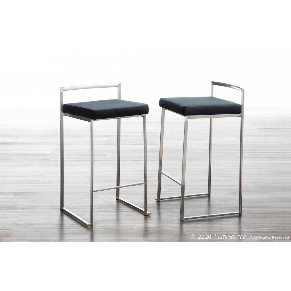 Fuji Stacker 26" Fixed-Height Counter Stool - Set of 3