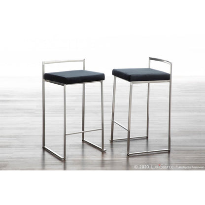 Fuji Stacker 26" Fixed-Height Counter Stool - Set of 3