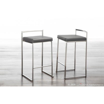 Fuji Stacker 26" Fixed-Height Counter Stool - Set of 3