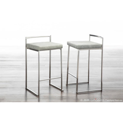 Fuji Stacker 26" Fixed-Height Counter Stool - Set of 3