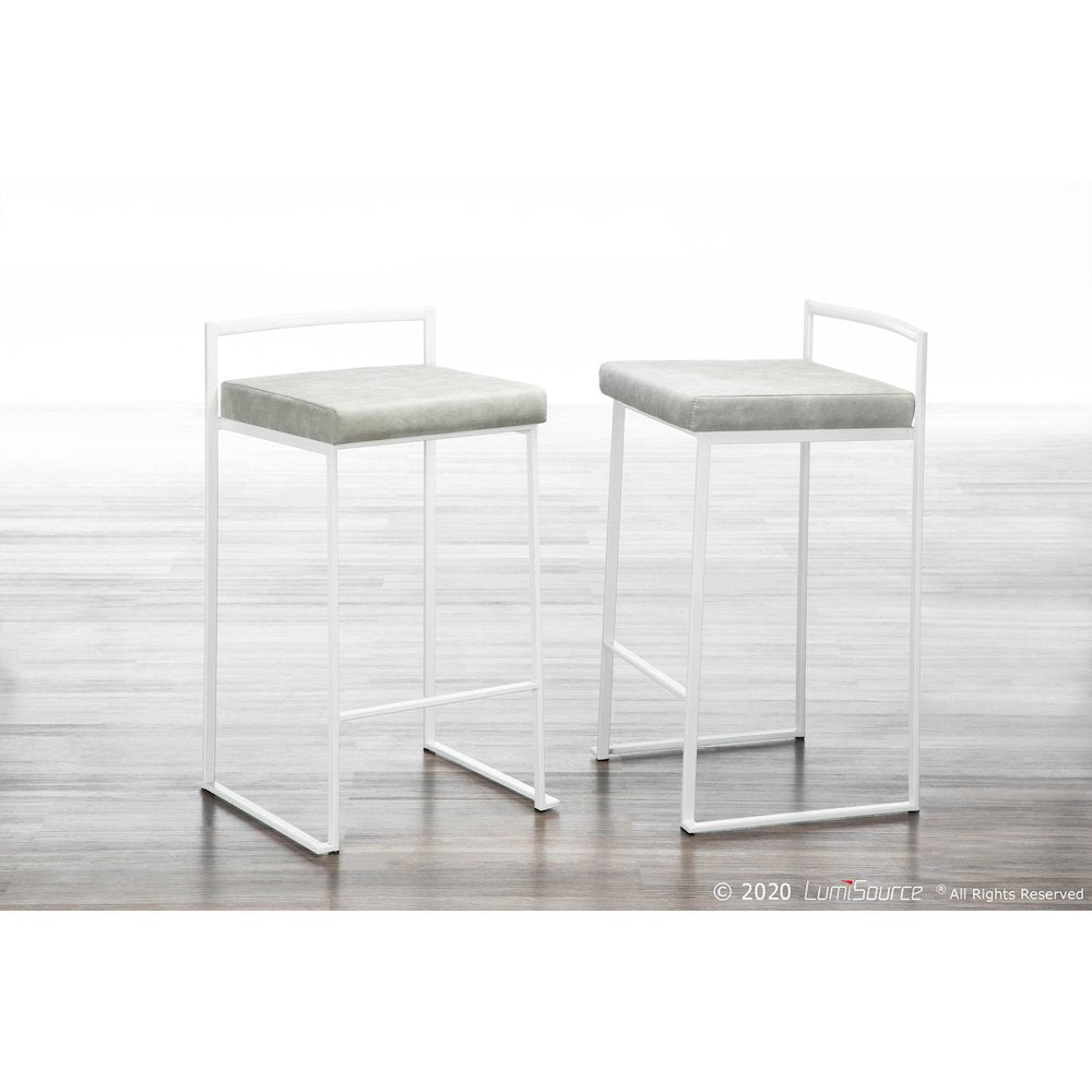 Fuji Stacker 26" Fixed-Height Counter Stool - Set of 3