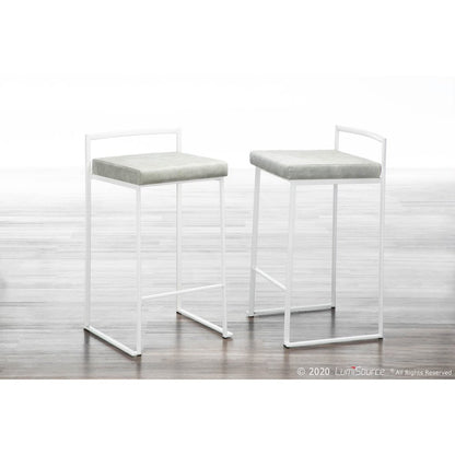 Fuji Stacker 26" Fixed-Height Counter Stool - Set of 3