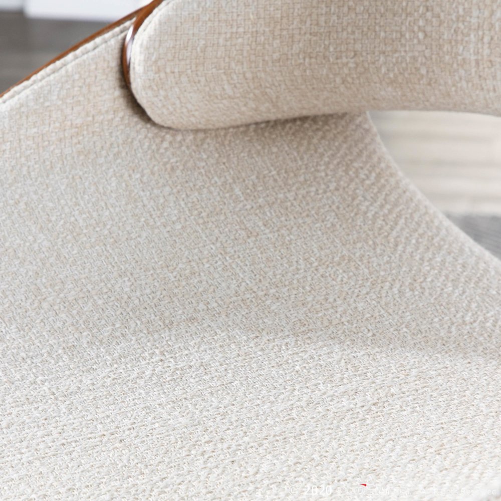 Walnut Wood, Cream Fabric Fabrizzi Chair