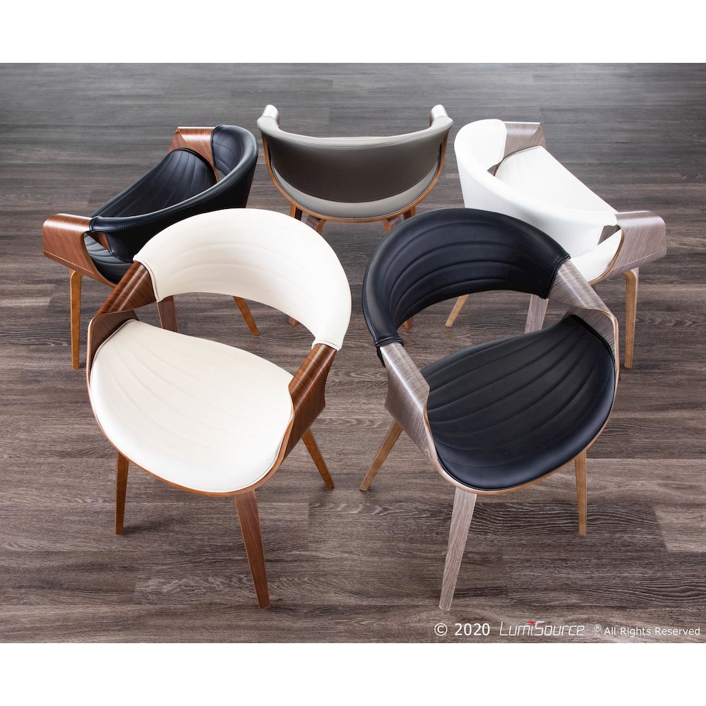 Light Grey Wood, White Pu Symphony Chair