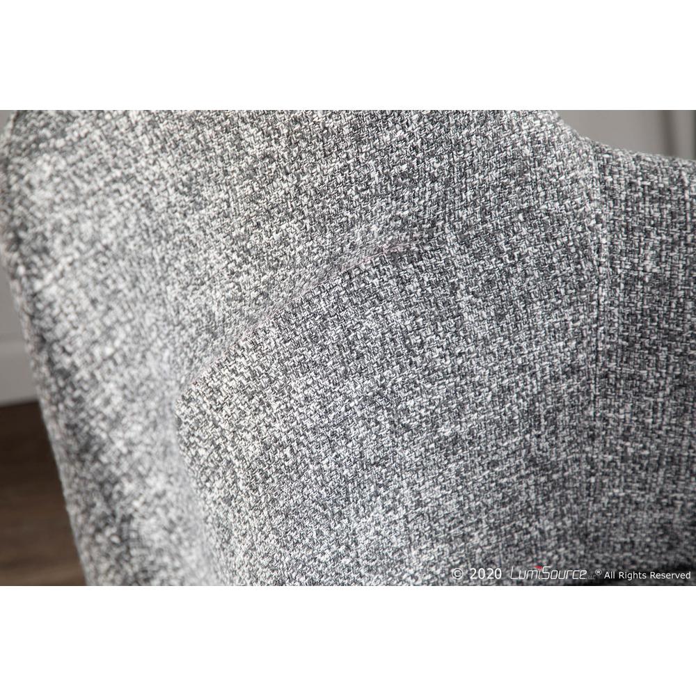 Black Metal, Grey Noise Fabric Boyne Chair