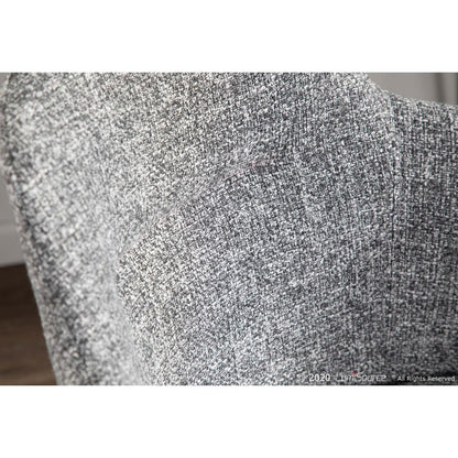Black Metal, Grey Noise Fabric Boyne Chair
