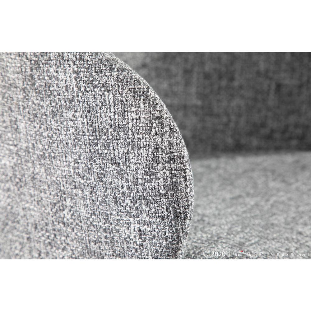 Black Metal, Grey Noise Fabric Boyne Chair