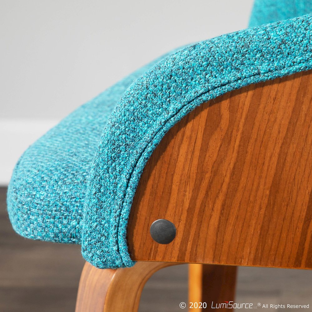Walnut, Teal Bacci Chair