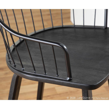 Black Wood, Black Metal Winston Counter Stool