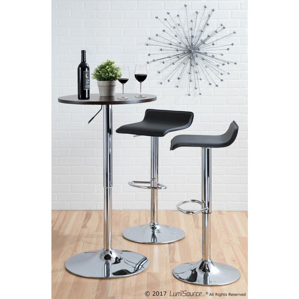 Black Adjustable Bar Table
