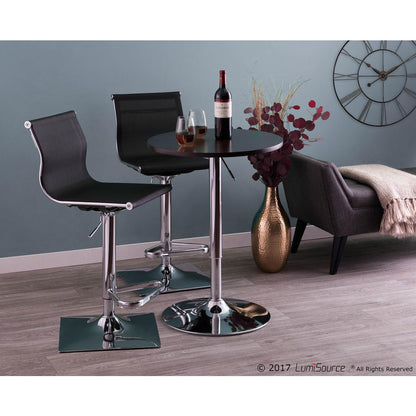 Black Adjustable Bar Table