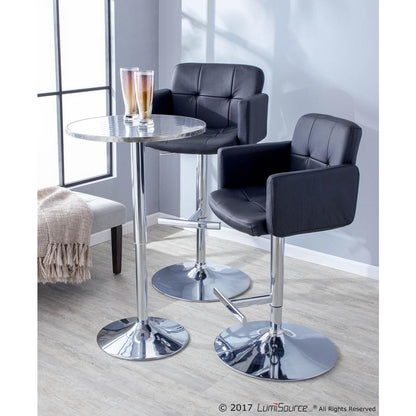 Silver Bistro Round Bar Table