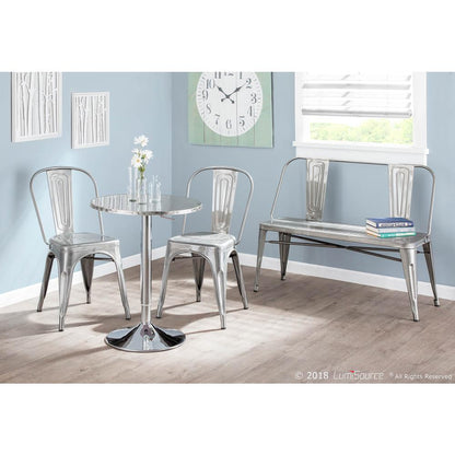 Silver Bistro Round Bar Table