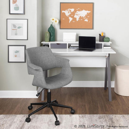 Grey Wood, White Wood Wishbone Desk