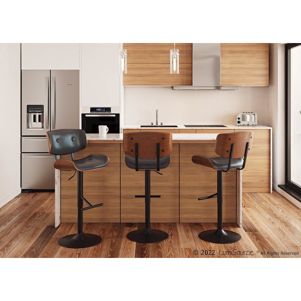 Lombardi Adjustable Barstool - Set of 3