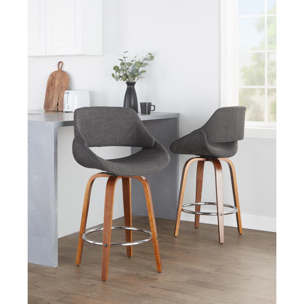 Multi Fabrico 26" Fixed-Height Counter Stool - Set of 2