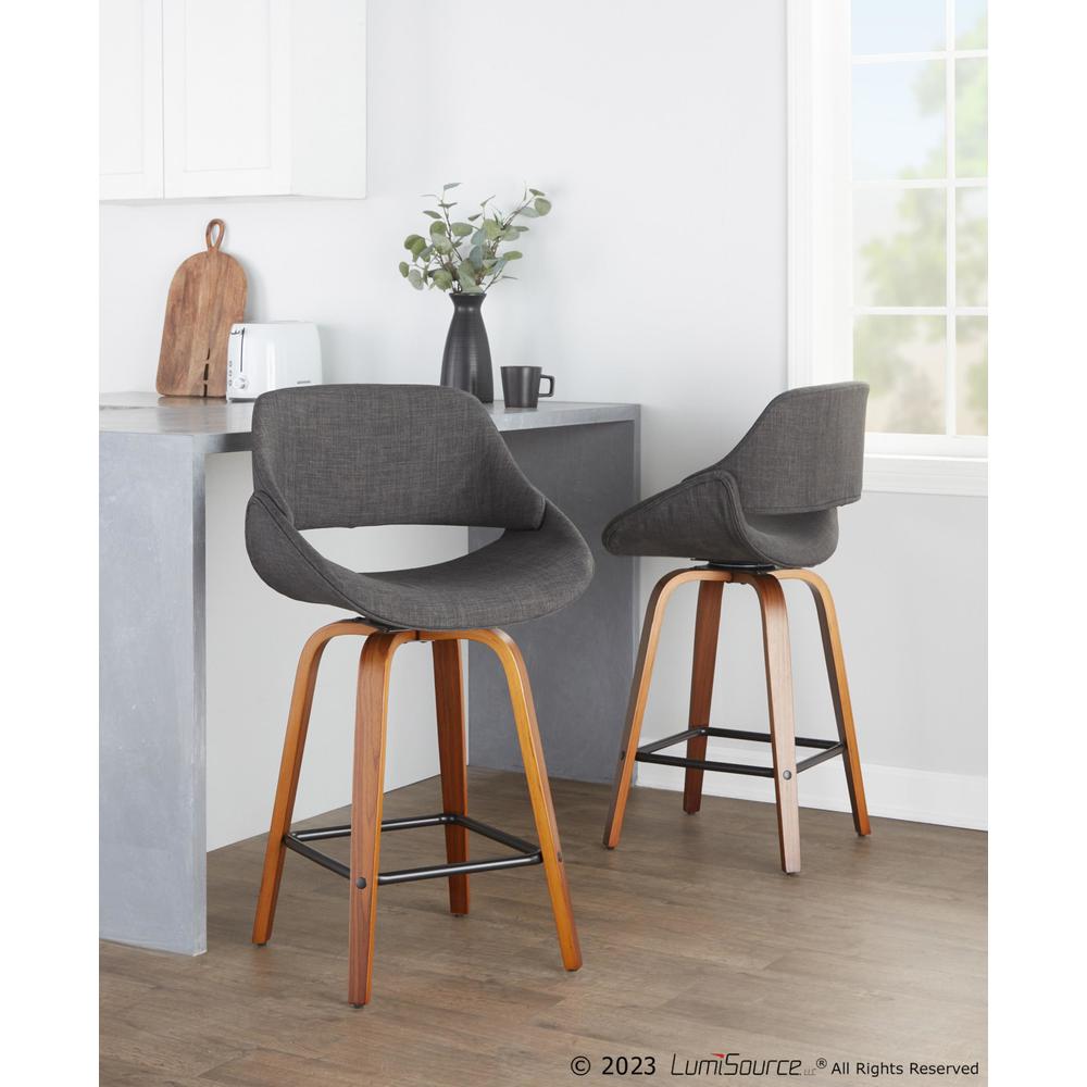 Multi Fabrico 26" Fixed-Height Counter Stool - Set of 2
