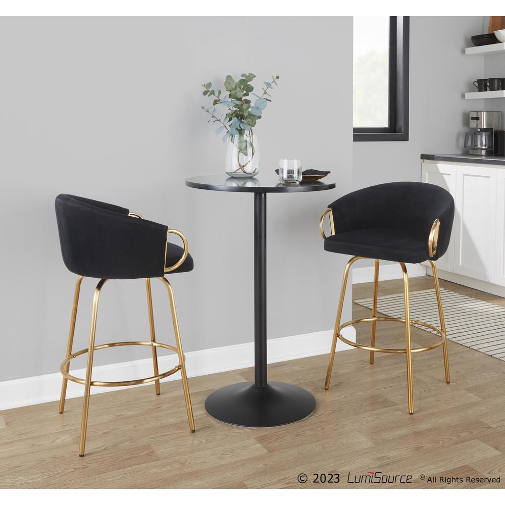 Black Metal, Black MDF Pebble 3-Height Table