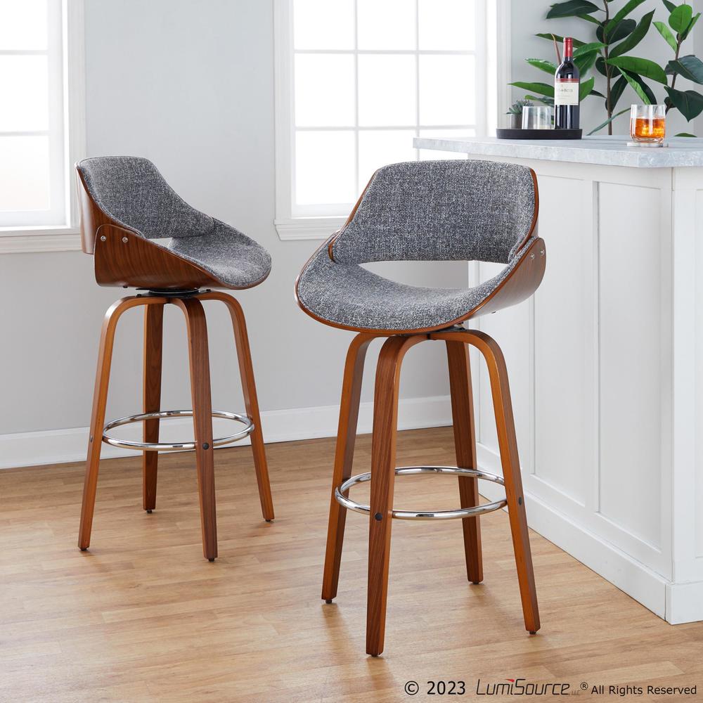 Multi Fabrizzi 30" Fixed-Height Barstool - Set of 2