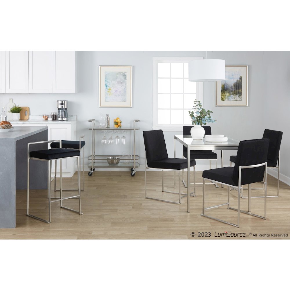 Fuji Stacker 26" Fixed-Height Counter Stool - Set of 3