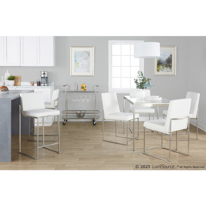 Fuji High Back 26" Fixed-Height Counter Stool - Set of 3