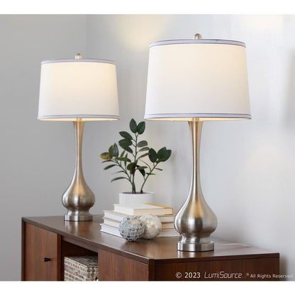 Silver Cairo 28.75" Metal Table Lamp - Set of 2