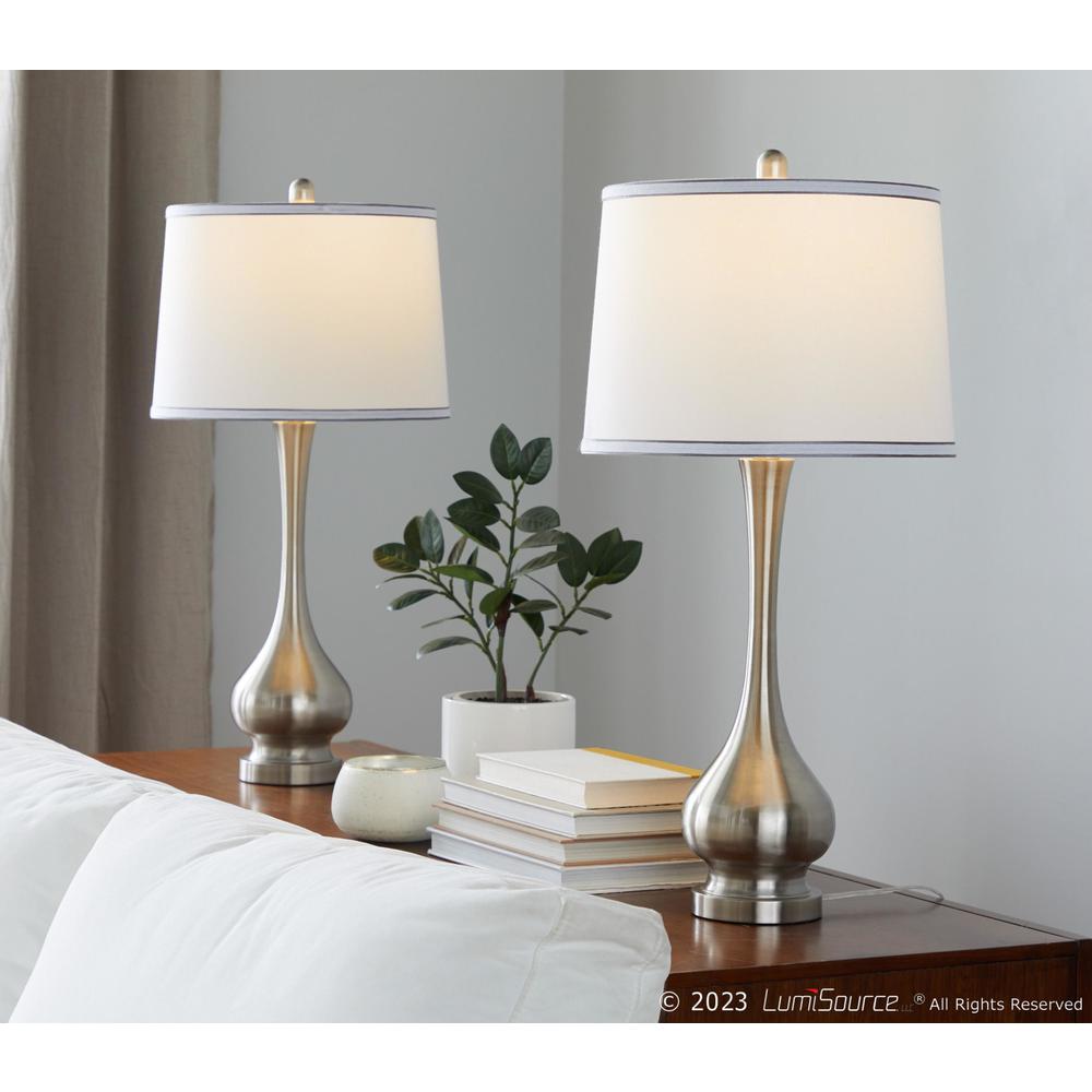 Silver Cairo 28.75" Metal Table Lamp - Set of 2