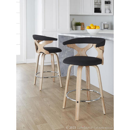 Silver Gardenia 26" Fixed-Height Counter Stool - Set of 2