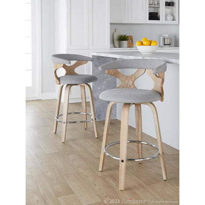 Grey Gardenia 26" Fixed-Height Counter Stool - Set of 2