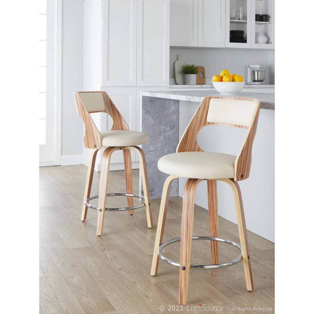 Cecina 24" Fixed-Height Counter Stool - Set of 2