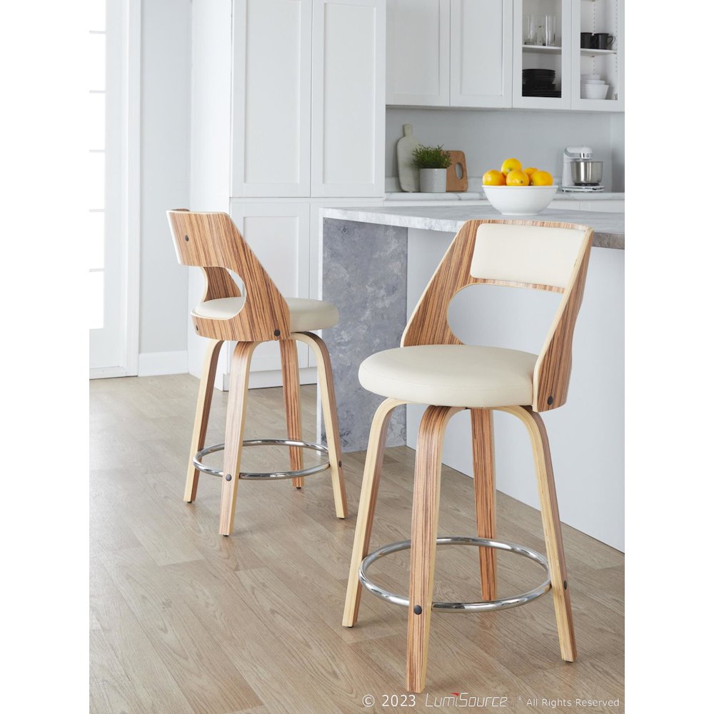 Cecina 24" Fixed-Height Counter Stool - Set of 2