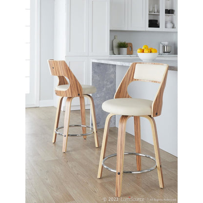 Cecina 24" Fixed-Height Counter Stool - Set of 2