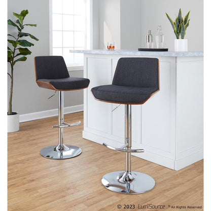Grey Corazza Adjustable Barstool - Set of 2